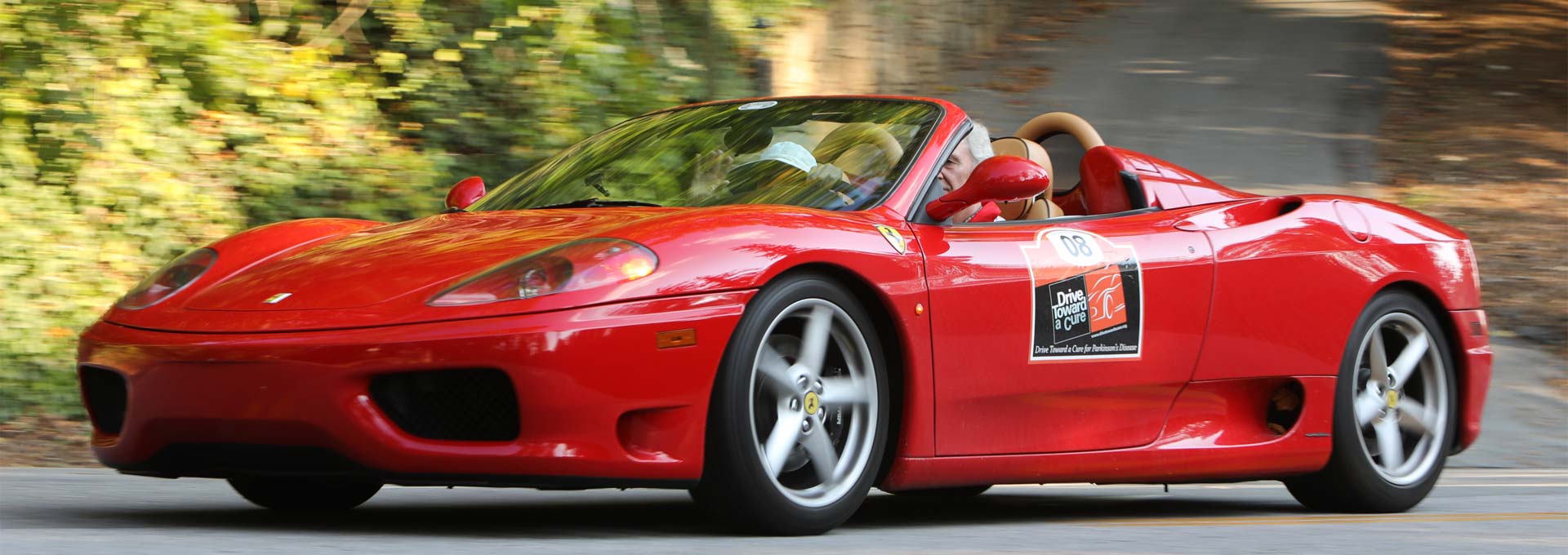 California Adventure Ferrari 360 Spider 1960x680 Drive Toward A Cure For Parkinson S Disease